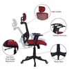 Dreaceo High Back Ergonomic Chair in Red Colour