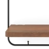 Jasper Set Of 5 Wall Shelves In Amber Walnut Finish