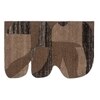 Abstract Handmade Natural Wool Wall Art Brown Geometric 4 x 2 Feet