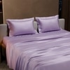 Stoa Paris Satin Bedsheet King Size with 2 Pillow Covers heet King Night Lilac