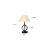 Kailani off-white cotton Table lamp with Iron Base
