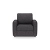 Apollo 1 Seater  Fabric Sofa In Steel Colour