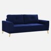 Nency Velvet 3 seater Sofa Navy Blue