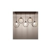 Hexagram 5 Series Brown Solid Wood Cluster Hanging Light