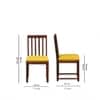 Aura 4 Seater Dining Set with Cushioned Chairs in Yellow Colour