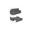 Step 3 Pull Out Sofa Cum Bed In Dark Grey Colour