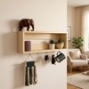 Avalon Wooden Wall Shelf Organiser With Key Holders