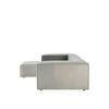 Elegantedge Wood Right Aligned 3-Seater With Upholstery Non Storage Sofa In Grey Colour