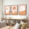 The Castle Decor Boho Abstract Botanical Wall Art Set of 3 Design 12 11x17 Inch