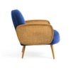 Holden Cane Accent Chair in Navy Blue Colour