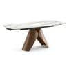 Aeris Ceramic 6 to 8 Seater Extendable Dining Table in Gilded White Finish