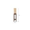 Sputnik Beige Jute Floor Lamp with Beige Jute Base