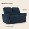 Bernice Two Seater Recliner in Capri Blue Colour