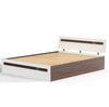BLUEWUD Pollo King Size Engineered Wood Platform Bed with Storage Box for Bedroom Home Furniture (Wenge & White)