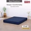 Usha Shriram Folding 1 Seater Single Foam Fold Out Sofa Cum Bed  in Dark Blue Colour