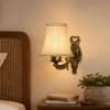 Devansh Metal Electric Wall Light in Gold Colour with Grey Shade Count of 1 Light