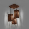 Palisade Brown Solid Wood Cluster Hanging Light