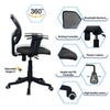 Jaazza Low Back Ergonomic Chair in Black Colour