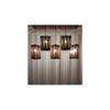 Trikona 5 Series Brown Solid Wood Cluster Hanging Light