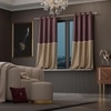 Stoa Paris Satin Window Curtain, 70% Blackout Curtains,   Privacy Lining, Pack of 2, Versailles - Royal Rouge