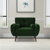 Faro Velvet 1 Seater Sofa in Green Colour