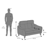Ronan 2 Seater Fabric Sofa in Denim Blue Colour