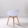 Kepler Brooks Modena Cafeteria Dining Chair in White Colour