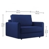 Flycon  Pull Out Sofa cum Bed  in Navy Blue Colour