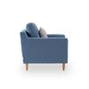 Stevens 1 Seater Fabric Sofa in Turkish Blue Colour