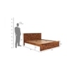 Keaton Solid Wood Queen  Size Bed Without Storage (Teak Finish)