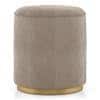 Toledo Upholstered Puffy in Beige Colour