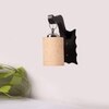 Devansh Solid Wood Electric Wall Light in Brown Colour with Beige Shade Count of 1 Light