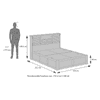 Cambry Queen Size Hydraulic Storage Bed With Headboard Storage In Honey Finish