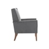 Leston Upholstered Fabric Arm Chair in Grey