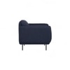 Scandinavian Mira One Seater Sofa Blue Matte Finish
