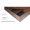 Lavish Engineered Wood Queen  Size Bed With Box Storage (Walnut Finish)