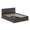 Basel Solid Wood King Size Box Storage Bed In Dark Chestnut Finish