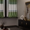Stoa Paris Satin Window Curtain, 70% Blackout Curtains,   Privacy Lining, Pack of 2, Versailles - Majestic Meadow With Back Lining
