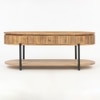 Syleen Solid Wood Coffee Table In Walnut Finish