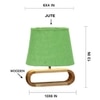 Devansh Green  Jute Table Lamp With Wood Natural Base -13