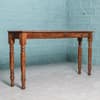 Aangan Solid Wood Console Table with 3 Drawer Storage in Honey Oak Finish 122 cm