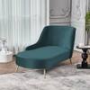 Henz Velvet Chaise Lounger in T Blue Colour