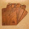 Ireka Home Earthstone Acacia Wood Serving Board Set – Set of 4