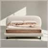 Aeris Cloudline Queen Size Bed in Boucle With Oak wood Frame