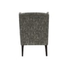 Joan Printed Human Canvas Fabric Wing Chair in Green Colour