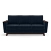 Corby Luxe 3 Seater Fabric Sofa in Sea Port Blue Velvet Colour