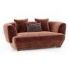Brie 2 Seater Fabric Sofa In Terracotta Colour