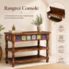 Rangrez Sheesham Wood Console Table in Provincial Teak Finish