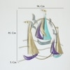 W-Aspen Abstract Metal Wall Decor in Multicolor Set of 1