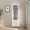Hexa Engineered Wood Bookshelf Wooden Multipurpose Storage Rack in Frosty White Colour